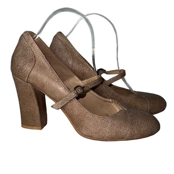 Diana Warner Mary Jane Pumps Tan Size 40 9 Heels - Picture 2 of 9